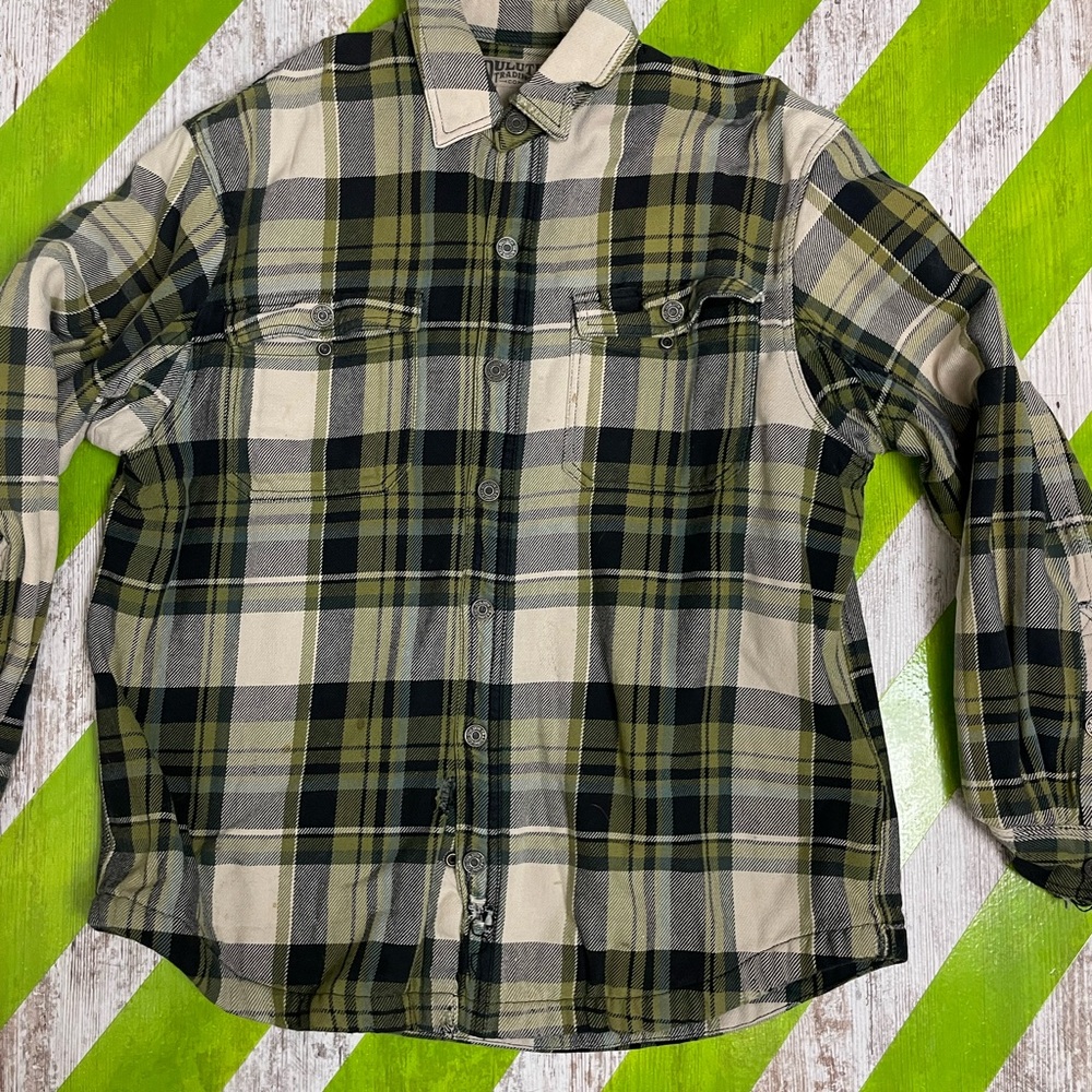 Duluth Trading Co Men's Green Plaid Shirt